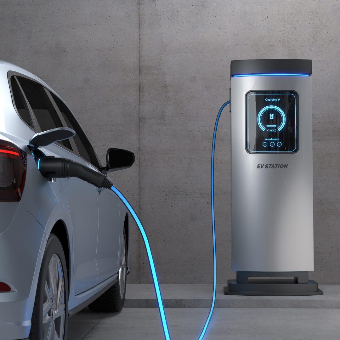 Borne de recharge pour véhicule électrique extérieur